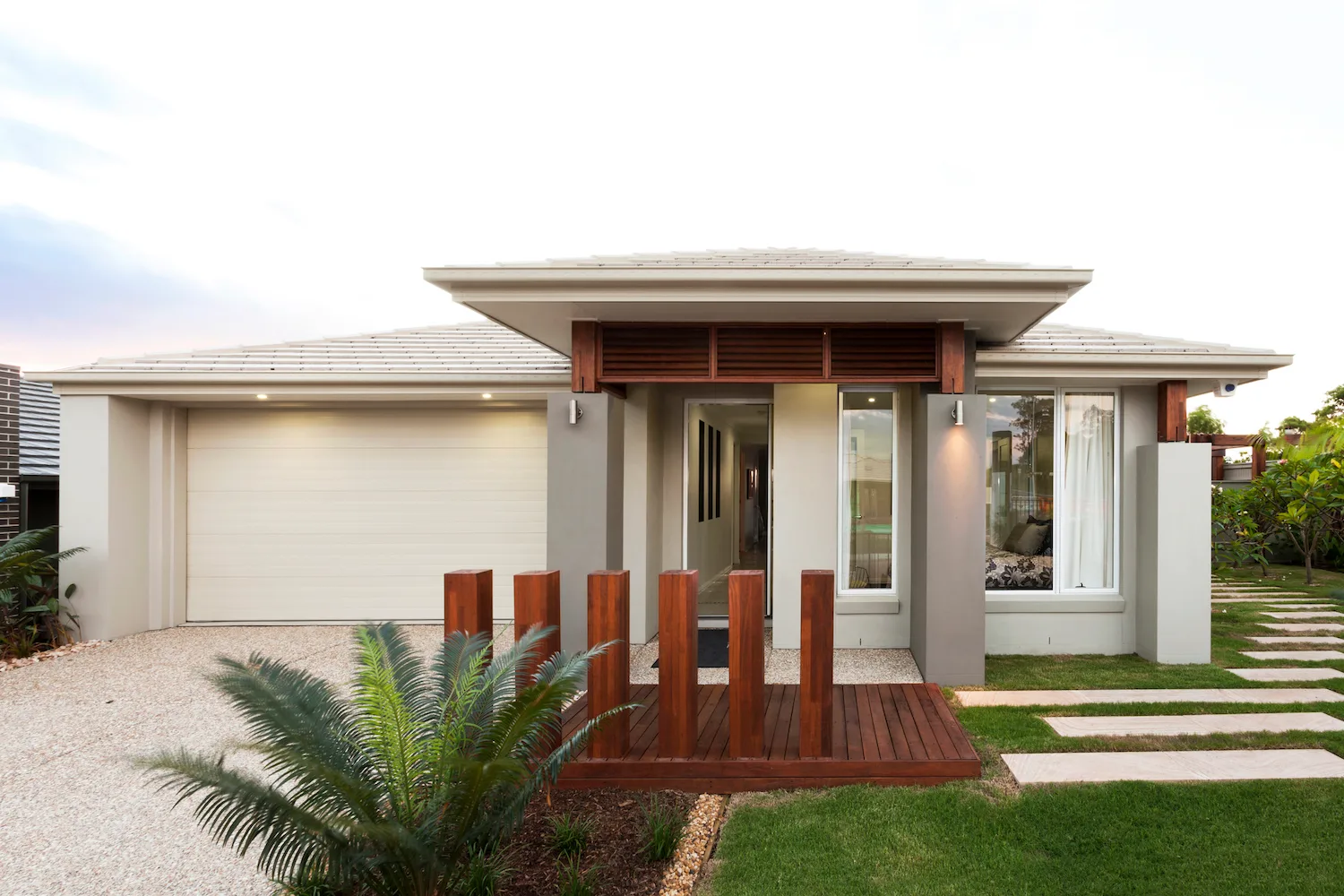 Timber deck entrance at a Brighton home